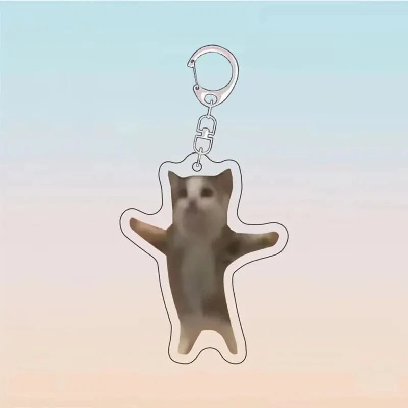 Happy Banana Cat Keychain