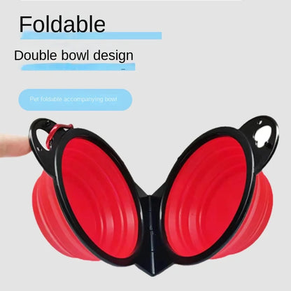 Foldable Pet Bowl for Travel – Dual Food & Water Design