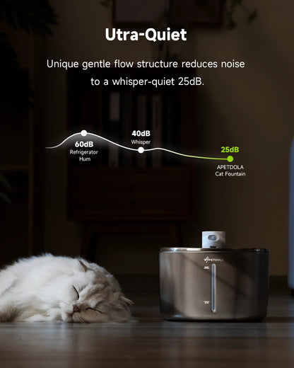 APETDOLA 4L Wireless Cat Water Fountain