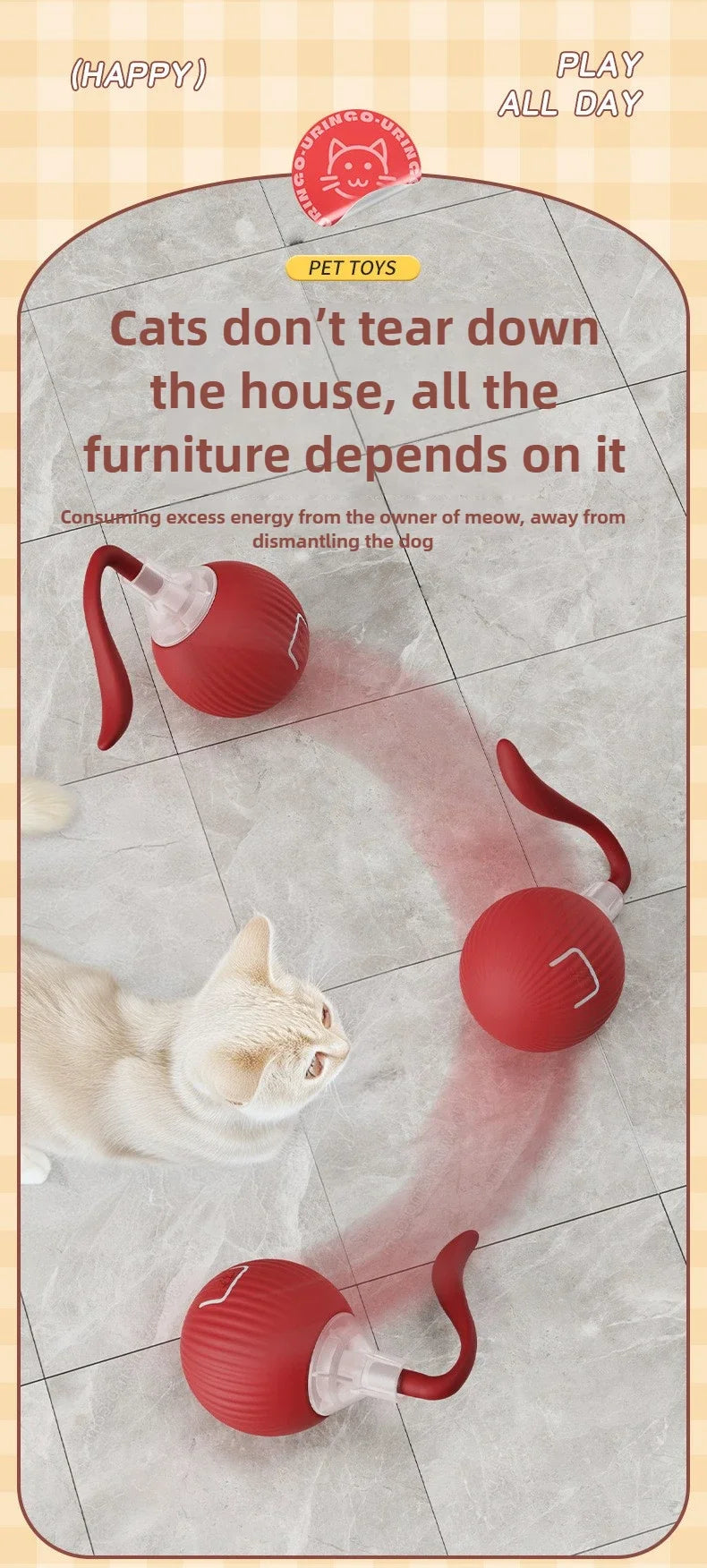 Interactive Cat Ball