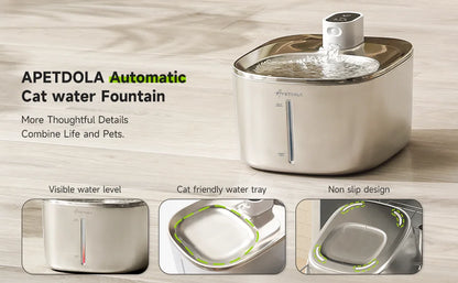 APETDOLA 4L Wireless Cat Water Fountain