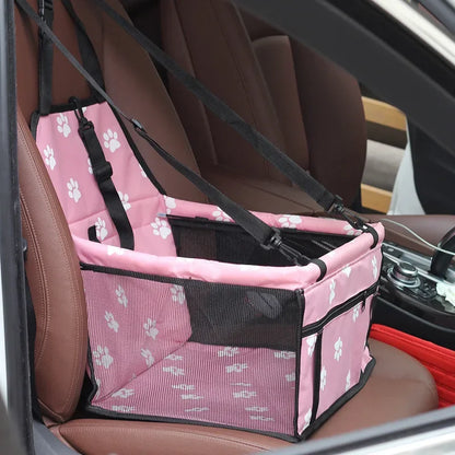 Pet Car Seat Cushion with Waterproof Storage Bag