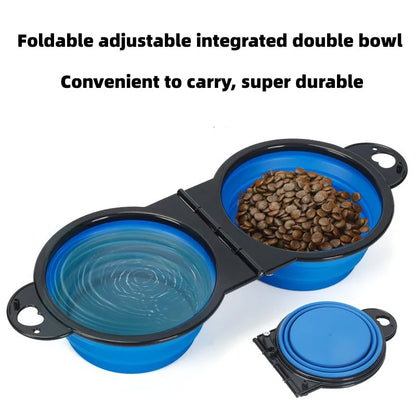 Foldable Pet Bowl for Travel – Dual Food & Water Design