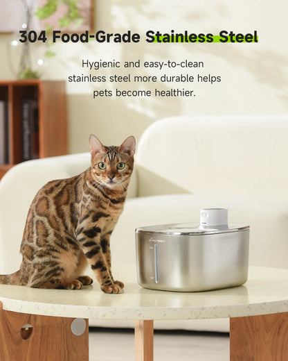 APETDOLA 4L Wireless Cat Water Fountain